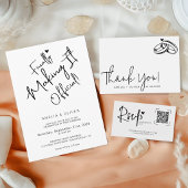 Invitation Forever Entwined Minimalist Script Swans Wedding