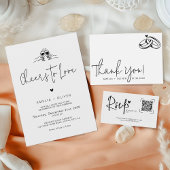 Trendy Script Finally Making It Official Wedding Kaart