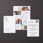 Save The Date Code QR de typographie blanche moderne pour mariag (Personnalisez la collection de ce créateur indépendant.)
