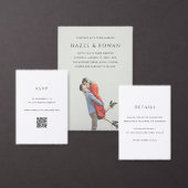 Invitation En Aluminium Hazel Photo Mariage moderne (Personnalisez la collection de ce créateur indépendant.)