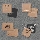 Minimale QR-code afspraakaanvraag voor Salon Sleutelhanger
