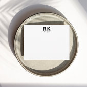 Tote Bag Moderne minimaliste tendance noir deux monogrammes