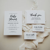 Invitation Typographie moderne Douche par courrier