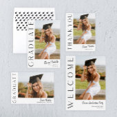 Serviette En Papier Diplôme de typographie verticale moderne