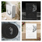 Carte Élégant Olive Branch Surprise Anniversaire Invitat