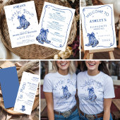 Serviette De Plage Blue Chinoiserie Settlin Down Bachelorette Party