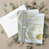 Faire-part de mariage de rose blanche moderne (Personnalisez la collection de ce créateur indépendant. Test)