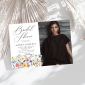 Modern Wildflower Floral Vrijgezellenfeest Datum I Informatiekaartje