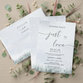 Modern Winter Forest Wedding Etiket (Personaliseer deze collectie van deze onafhankelijke maker. Test)
