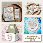 T-shirt Modern Woodland Animals Forest Boy Baby Shower