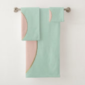Collection Moderne Abstraite Rose Pâle Menthe (En situation)