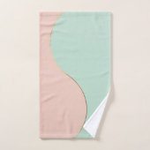 Collection Moderne Abstraite Rose Pâle Menthe (Serviette à main)