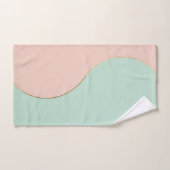 Collection Moderne Abstraite Rose Pâle Menthe (Serviette à main)