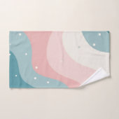 Collection Moderne Abstraite Rose Pâle Menthe (Serviette à main)
