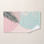 Collection Moderne Abstraite Rose Pâle Menthe (Serviette à main)