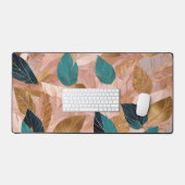 Collection moderne de Feuilles Boho en or rose vif (Clavier et souris)