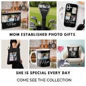 Tote Bag Cadeau de photo noir script Maman établie 3