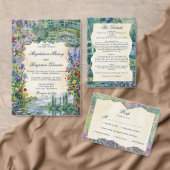 Carte de table de mariage florale d'art de Monet (Personnalisez la collection de ce créateur indépendant. )
