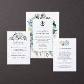 Programme Aquarelle Floral Hydrangea Ancre Plage Mariage (Personnalisez la collection de ce créateur indépendant.)