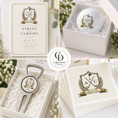 Cravate Armoiries de golf de mariage Initiales de couples