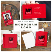 Carte De Visite Logo du Carré noir blanc personnalisé