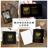 Carte De Visite Logo Elegant Black Gold