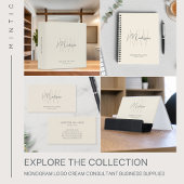 Tapis De Souris Moderne Monogramme Logo Crème Tan Consultant