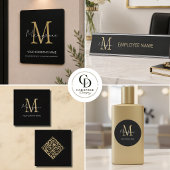 Minimalistische Monogram Script Naam Stropdas