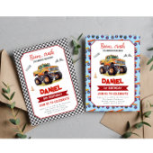 Monster Truck Anniversaire Fête Merci Cartes