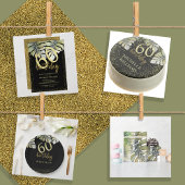 Assiettes En Carton Elégante Parties scintillant Gold Palm Calligraphi