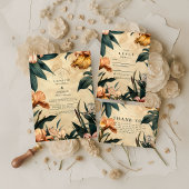 Save The Date Moody Copper Botanical Wedding