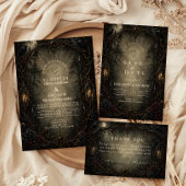 Invitation Mariage gothique enchanté en forêt