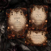 Invitation Mariage Romantique de Rêve d'Automne