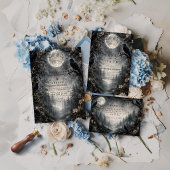 Cartons Réponse Mariage gothique boisé lunatique