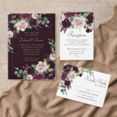 Invitation Moody Passion | Dramatique Rose de vin pourpre Gar (Personnalisez la collection de ce créateur indépendant. )