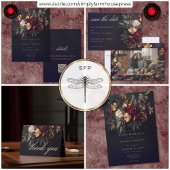 Invitation Moody Romantic Dark Floral Gothic Wedding