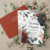 Invitation Moody Rustic Fall Florals Wedding (Personnalisez la collection de ce créateur indépendant. Test)