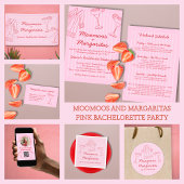 Rafraîchisseur Pour Canette Moomoos & Margaritas Bachelorette rose et rouge