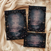 Invitation Mariage gothique de plage au clair de lune
