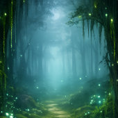 Signe De Table Forêt Enchantée Élégance Bioluminescente