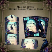 Invitation Corbeau au Clair de Lune | Suite de mariage flora