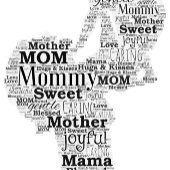 Moeder Word Art Folie Kaarten