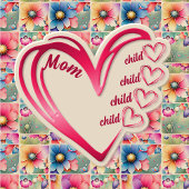 Gepersonaliseerde naam Moeder Kinder bloemen overa Mok