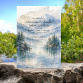 Invitation Boho Maintain Lake Trees Adventure Bridal Shower