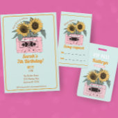 Carte D'accompagnement Demande de chanson mariage Tournesol