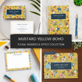 Post-it® Joli motif floral jaune Ajouter un nom