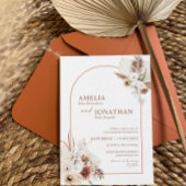 Boho Pampas Terracotta Invitation à la douche nupt