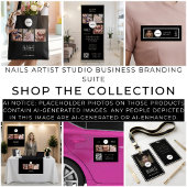 Tenture Studio de manucure Black Nails Photo Collage Salon