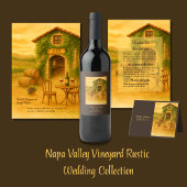 Programme Rustic Napa Valley Vineyard Golden Mariage Dîner