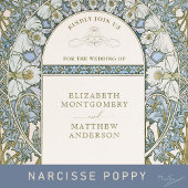 Art Nouveau Bruiloft Informatie Invoegen  Kaart